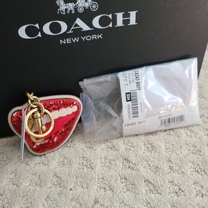 BNWT Coach x Tom Wesselman Lip Bag Charm